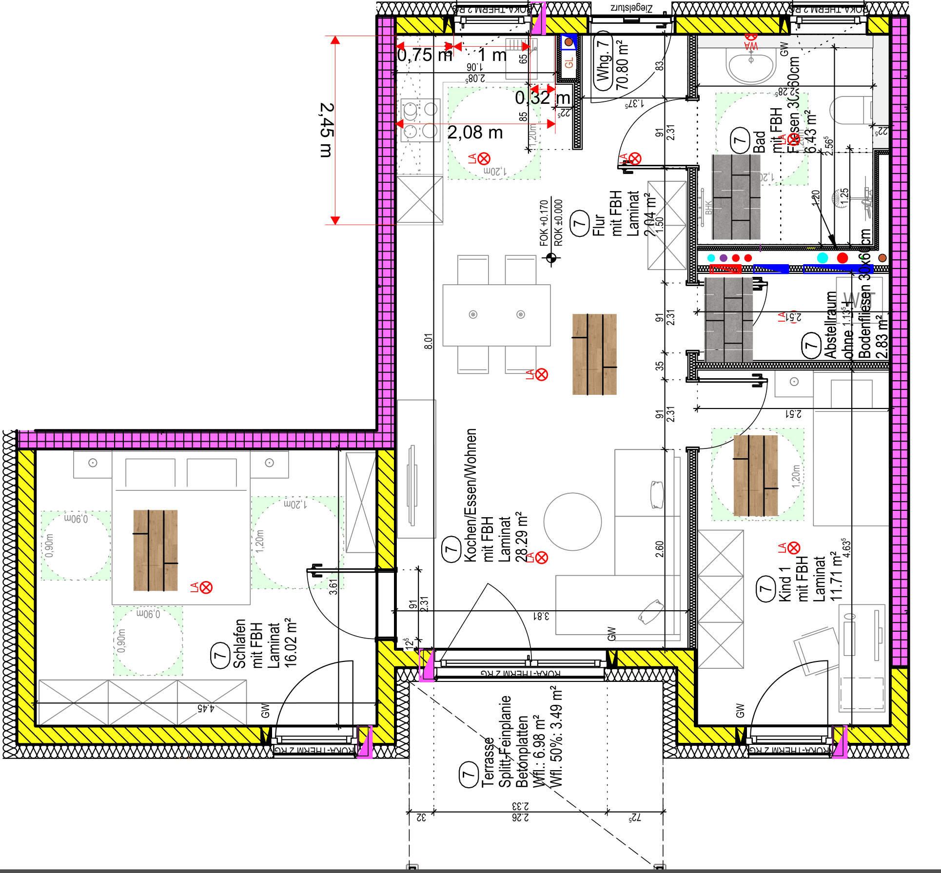 Grundriss der Wohnung